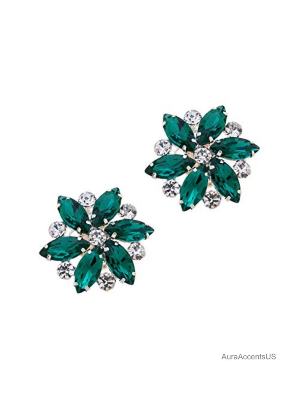 Crystal Rhinestone Flower Shoe Clips Wedding Party Shoe Buckles Decoration